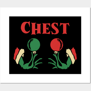 Chest Nuts Funny Christmas Posters and Art